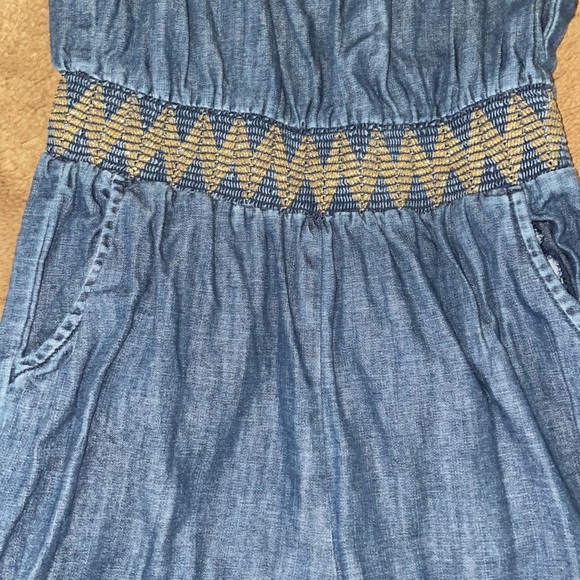 Girls jean overalls with elastic waist 10/12 large - Picture 4 of 5